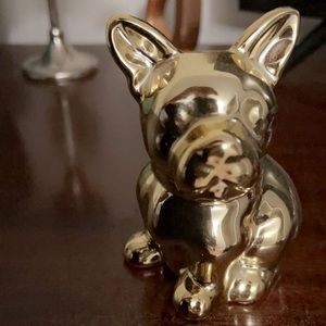 Gold Metallic Finish, Boston/French Terrier, Ceramic Home Decor Fig
